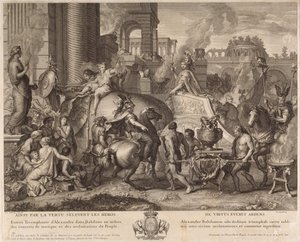 Alexander de Grote Betreedt Babylonië door Jean Audran